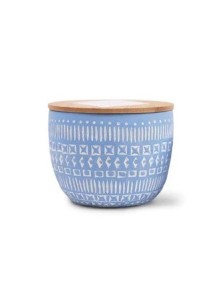 Ароматна соева свещ от бетон Падивакс Сонора 283 гр – небесно синя - глициния и върба